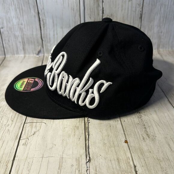 Outer Banks Black White Embroidered SnapBack Cap Hat KBethos Adjustable - Picture 3 of 7